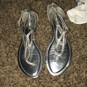 Silver sandals